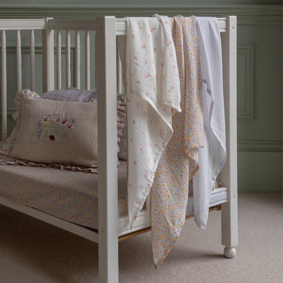 Avery Row Muslin Squares, Set of 3 - Wildflower Garden-Muslin Squares-Wildflower Garden-One Size | Natural Baby Shower