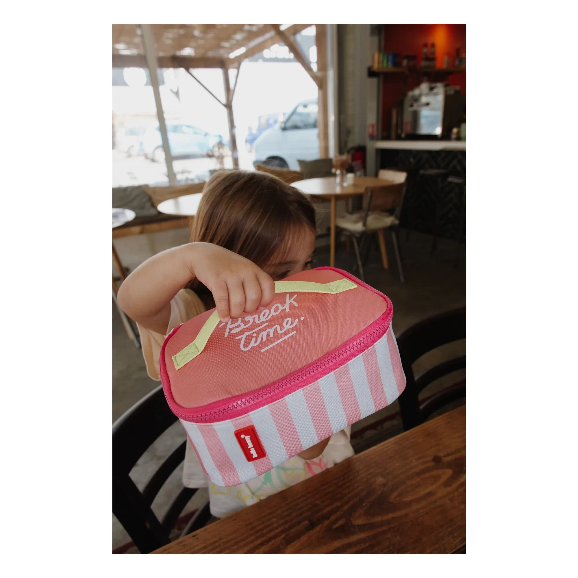 Hello Hossy - Striped Insulated Food Box | Pink