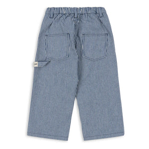 Konges Sløjd - Luc Striped Organic Cotton Pants | Blue