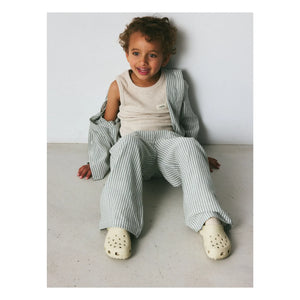 Brunobruno Nation - Francis Striped Organic Cotton Pants | Green