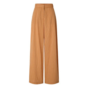 Sessùn - Provencia Cotton Striped Trousers | Orange