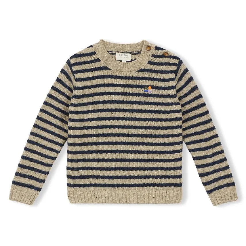 Arsène et Les Pipelettes - Wool Sailor Sweater | Navy
