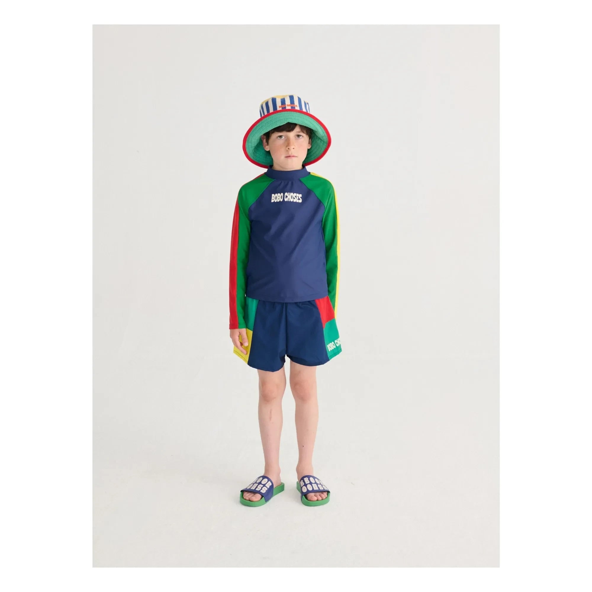 Bobo Choses - Color Block Swimsuit Shorts | Navy Blue