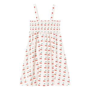 Tinycottons - Cherry Organic Cotton Tank Dress | White