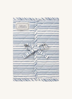 Editions Aimable - Henriette health book cover | Azure Striped Poplin
