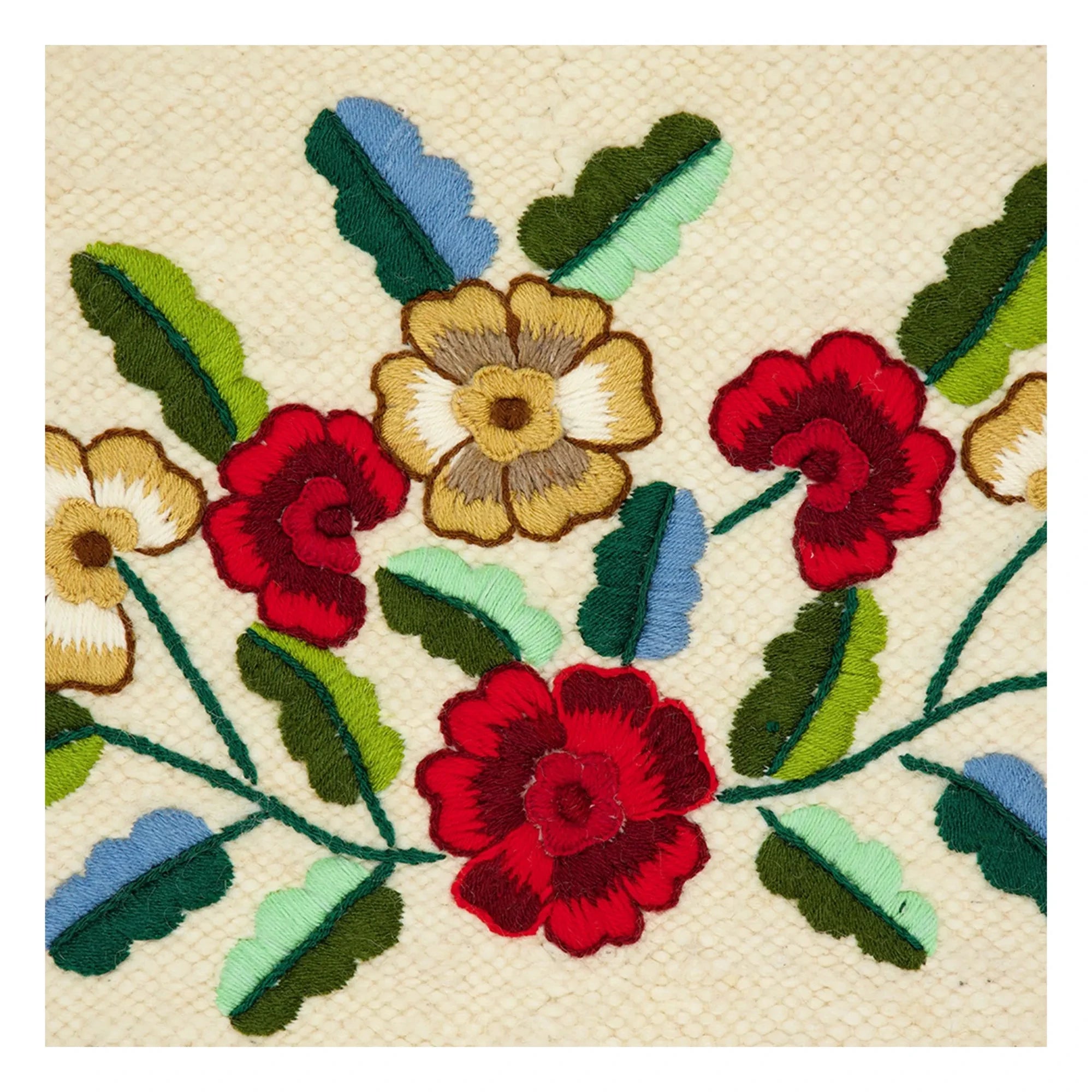 House of Capricorn - Mécia Embroidered Wool Throw | Burgundy