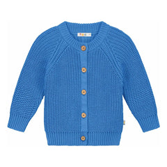 Yuki - Organic Cotton Raglan Cardigan | Blue