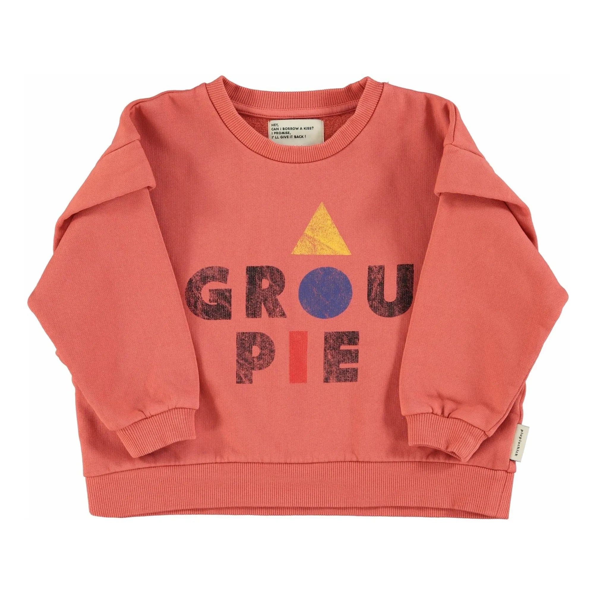 Piupiuchick - Groupie Organic Cotton Ruffled Sweatshirt | Coral