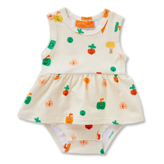 Halcyon Nights - Organic Cotton Carrot Cut Dress | Ecru