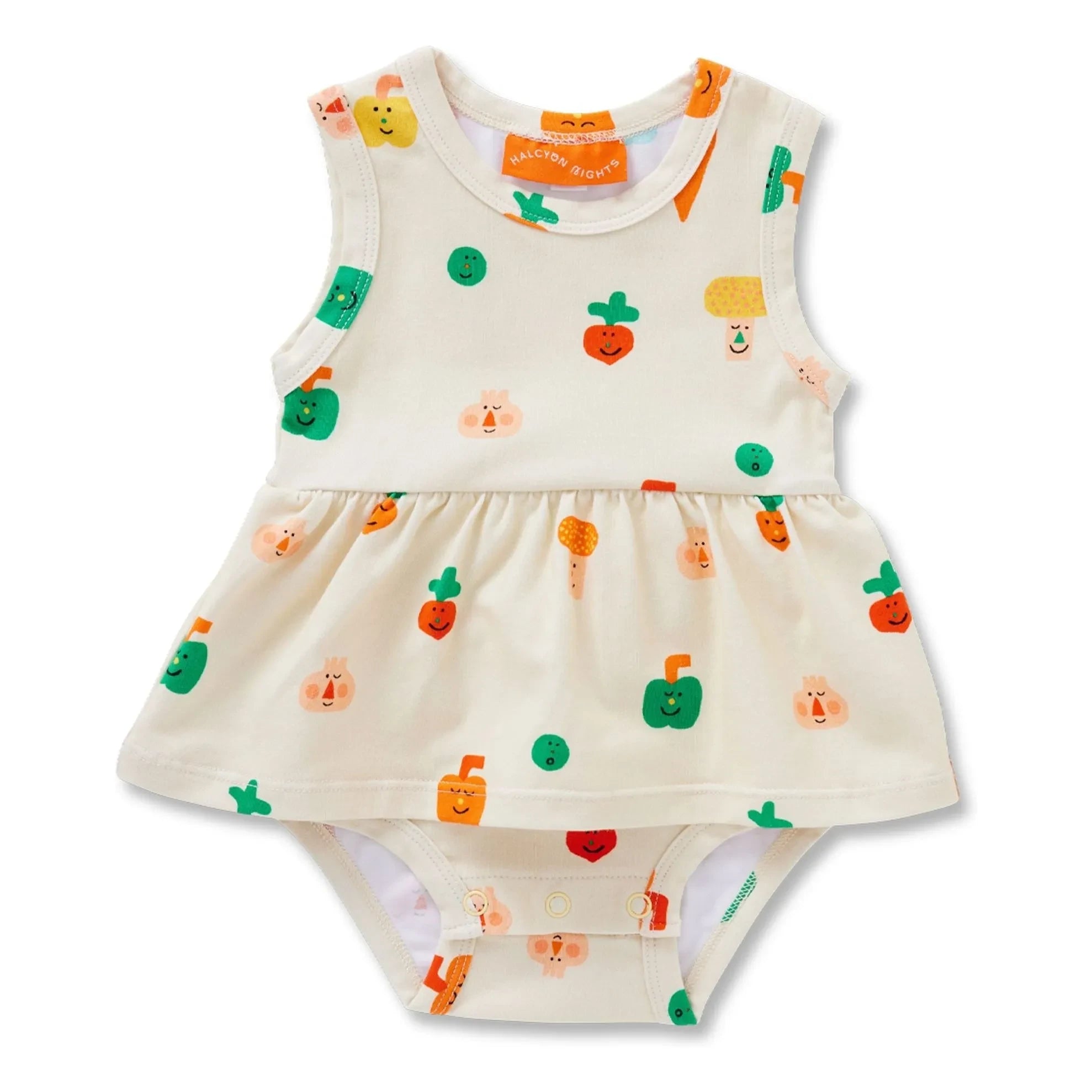 Halcyon Nights - Organic Cotton Carrot Cut Dress | Ecru