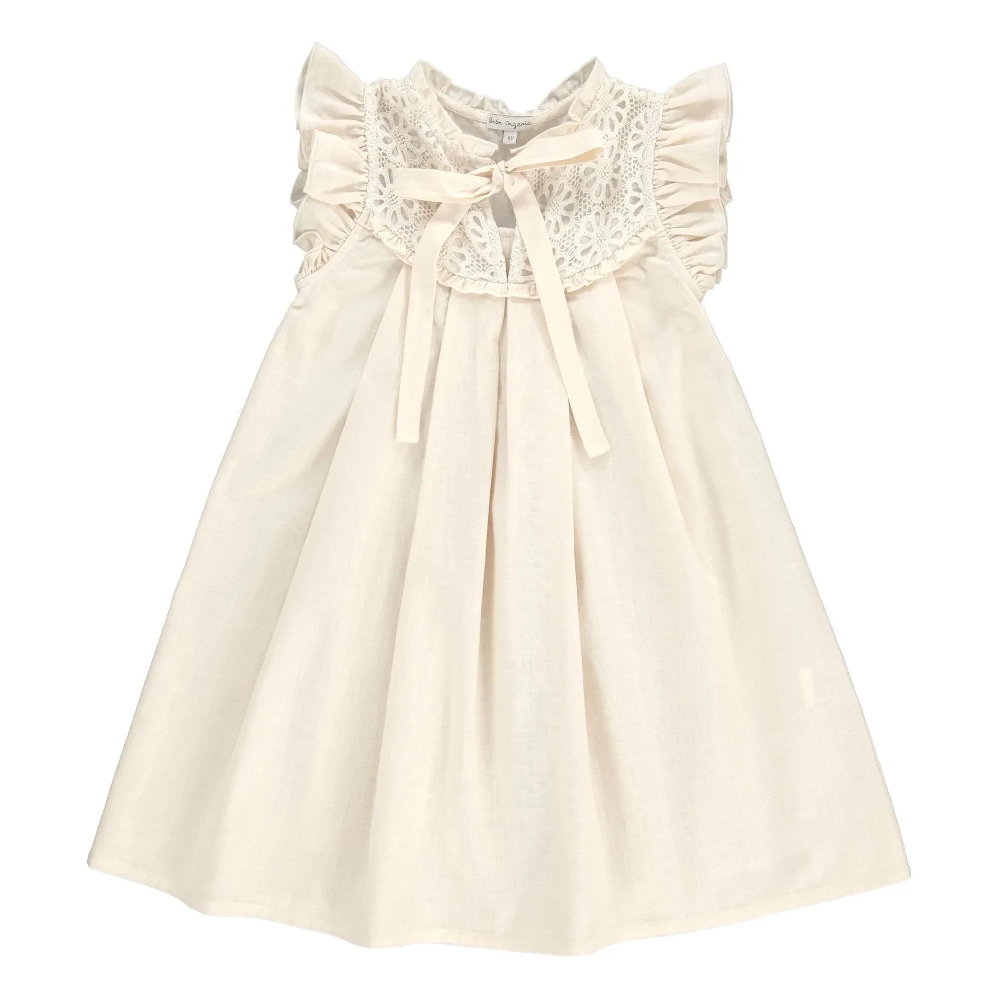 Bebe Organic - Jora Lace Collar Dress | Light Yellow