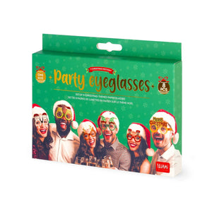 Legami - Set of 8 Christmas Paper Eyeglasses