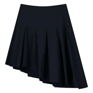 Tangerine - Asymmetric Ruffled Skirt | Navy Blue