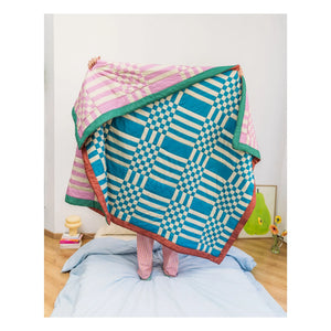Tarta Gelatina - Checkered Double-Sided Blanket | Pink