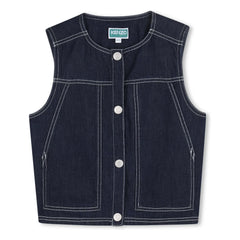 Kenzo - Kenzo Garden Sleeveless Denim Jacket | Dark Blue