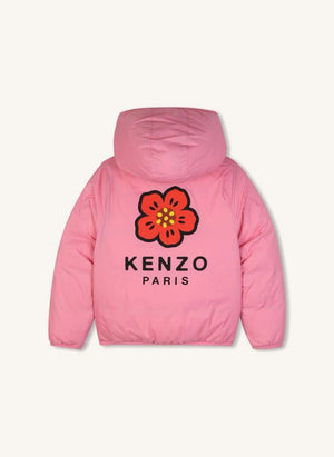 Kenzo - Flower Çift Taraflı Kaz Tüyü Mont | Candy pink