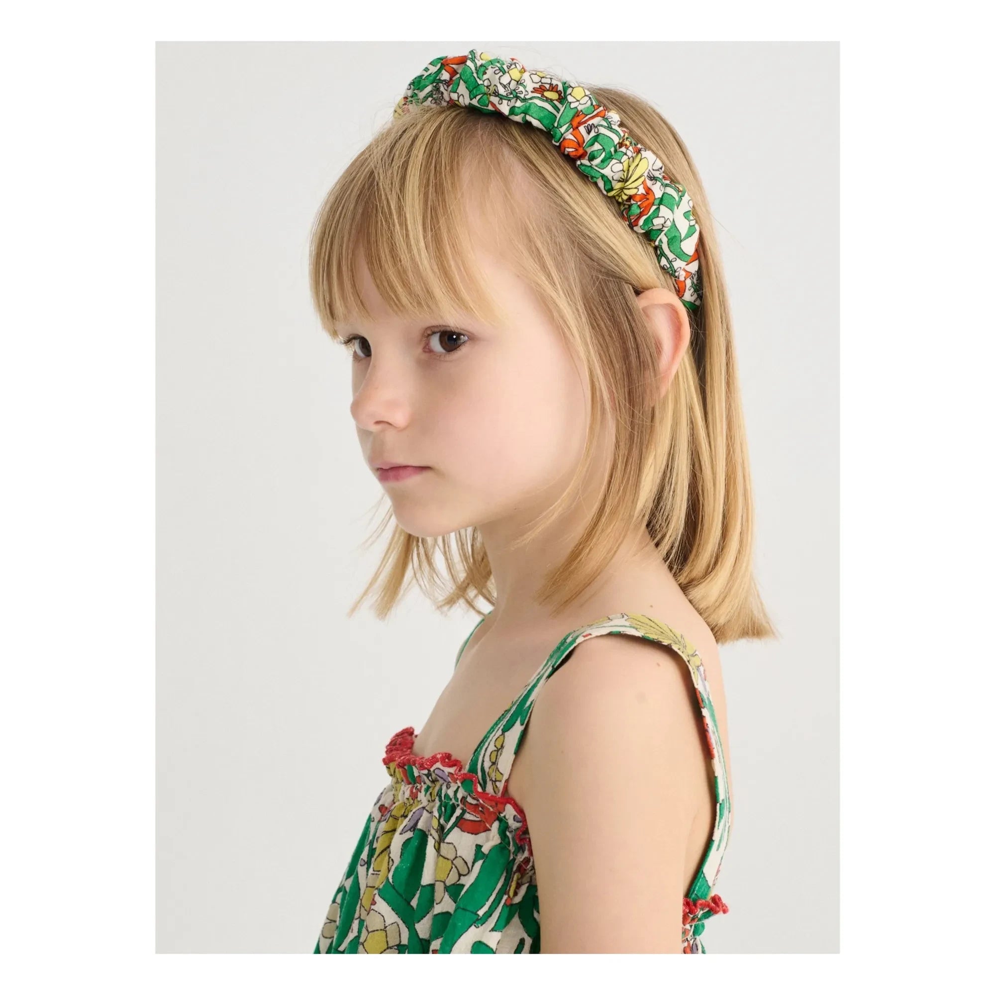 Bobo Choses - Floral Pattern Hair Band Made from Recycled Fiber | White