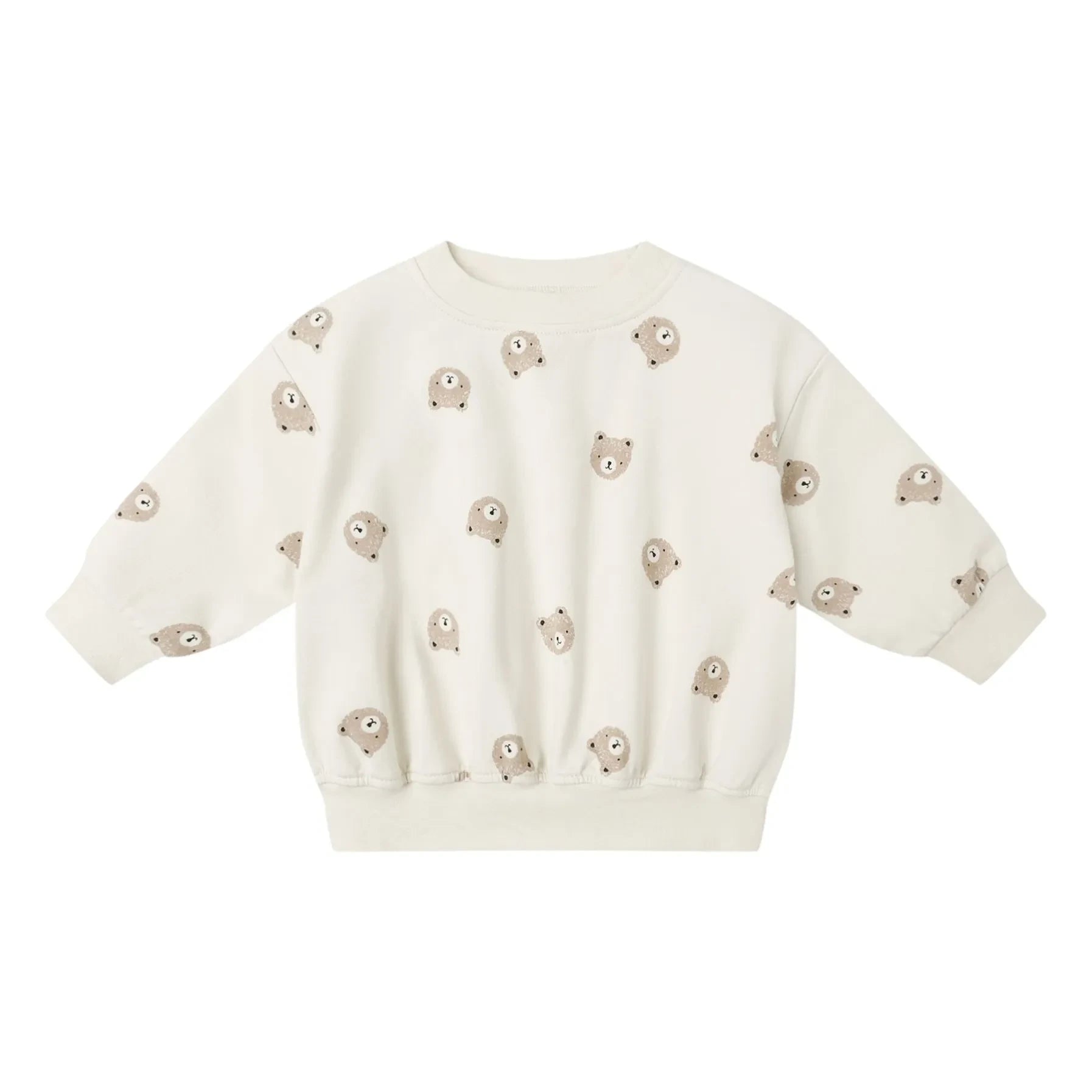 Quincy Mae - Organic Cotton Bear Sweatshirt | Ecru