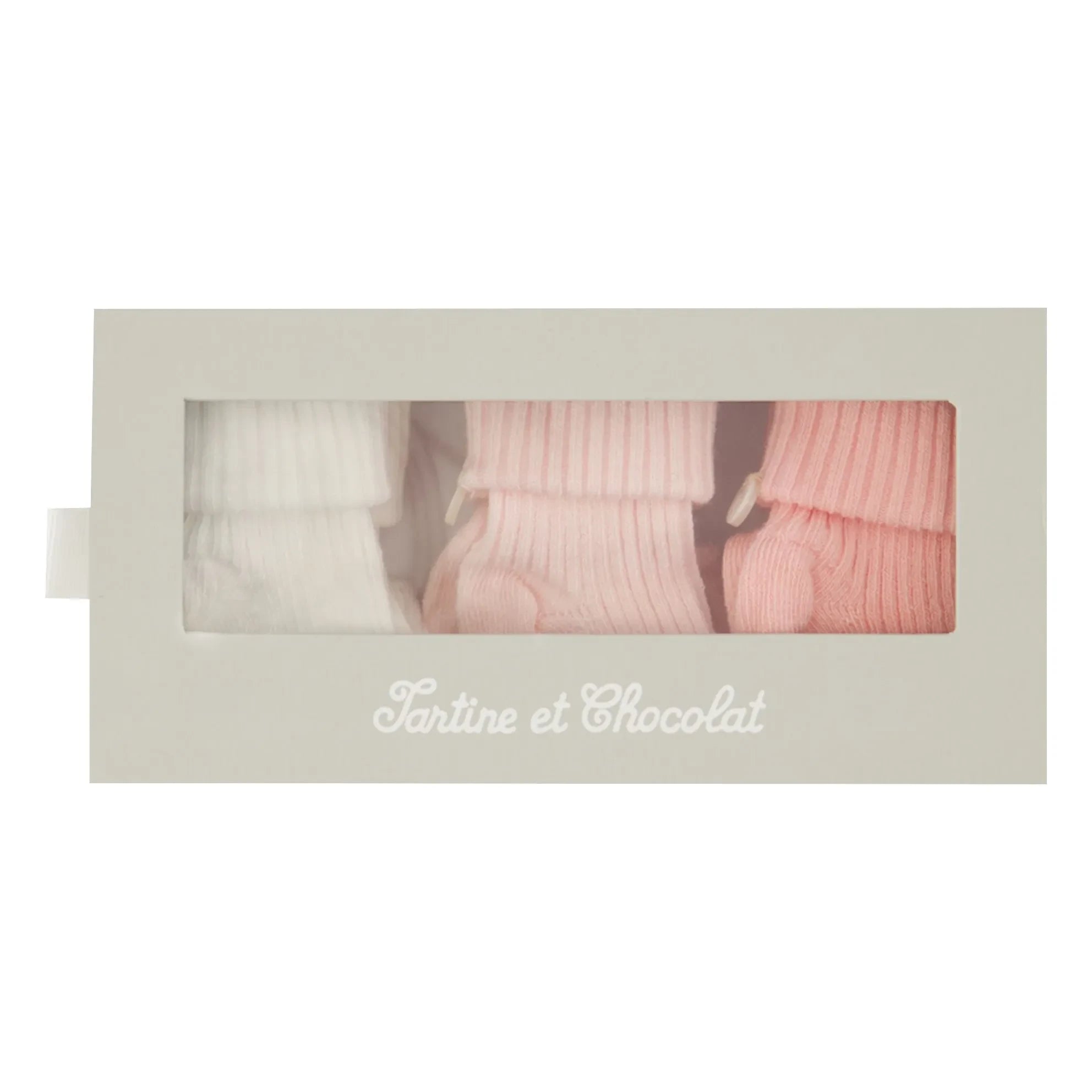Tartine et Chocolat - Set of 3 Pairs of Socks | Pink