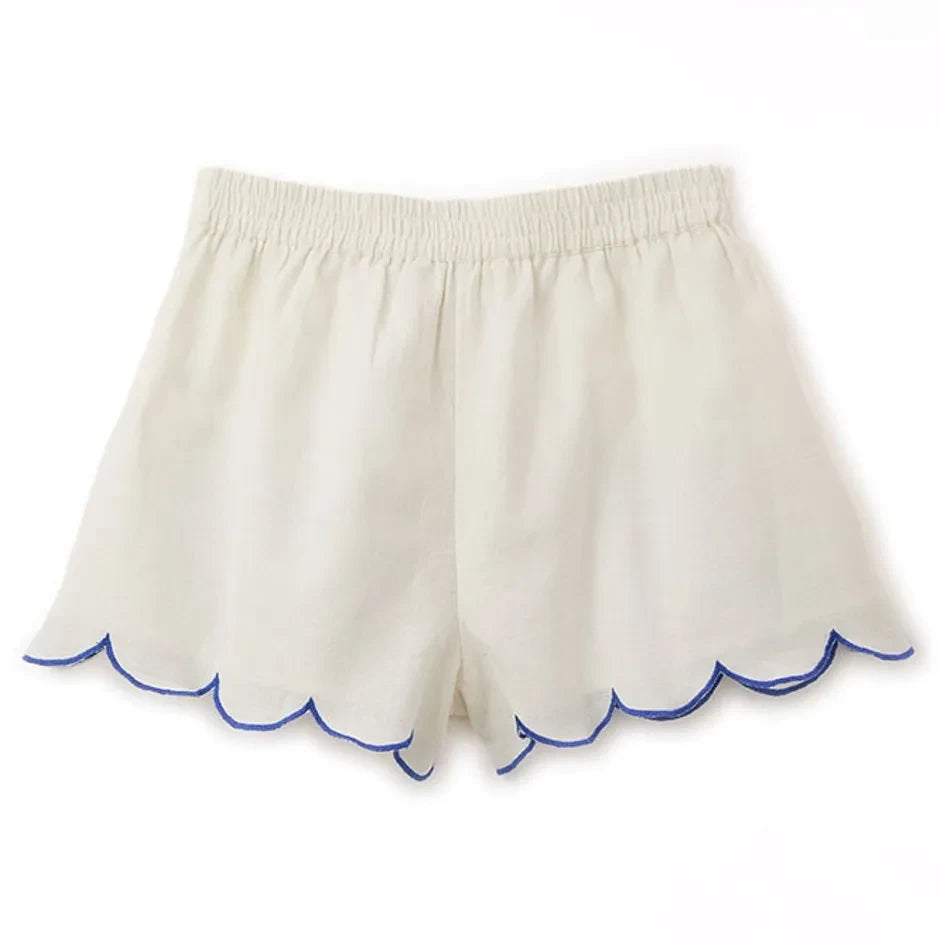 Fabula - Camelia Embroidered Shorts | White