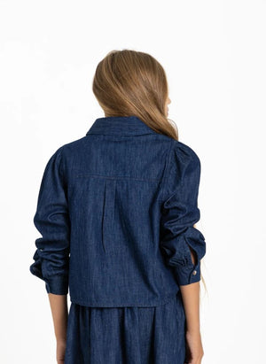Smallable Kid - Denim Line Blouse | Raw Denim