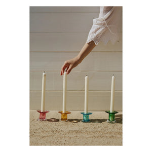 Denise - Stella Glass Candle Holder | Green