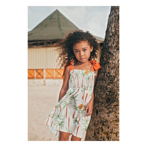 Pepita & Me - Waffle Palm Dress | Ivory