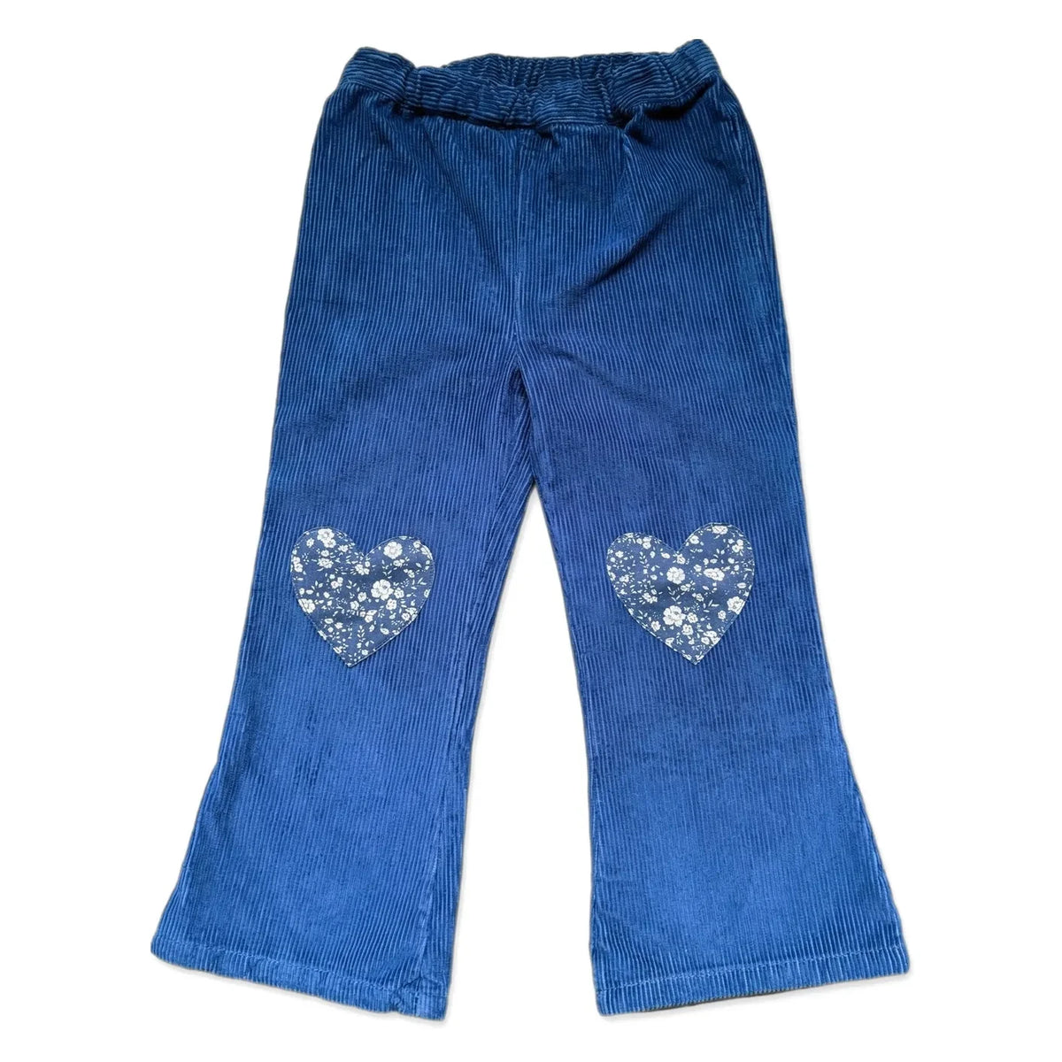 Louis Louise - Holly Velvet Embossed Heart Detail Pants | Navy