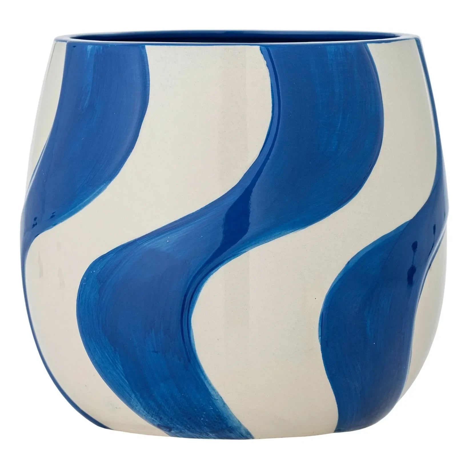 Bloomingville - Romy Stone Clay Pot | Blue