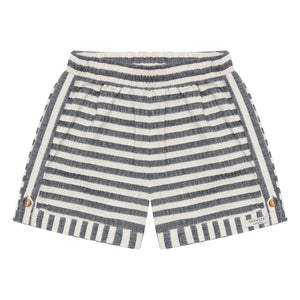 Donsje - Kaatio Striped Organic Cotton Shorts | Navy Blue
