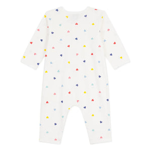 Petit Bateau - Sleep Well Hearts Pajamas | White