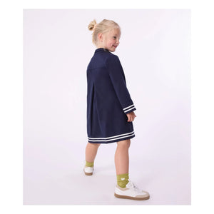 Petit Bateau - Lace Collar Dress | Navy Blue