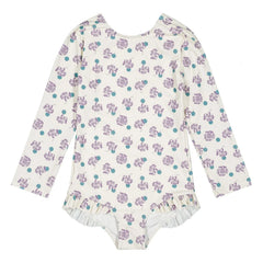 Soor Ploom - Mayes Floral Swimsuit Recycled Fibers | White
