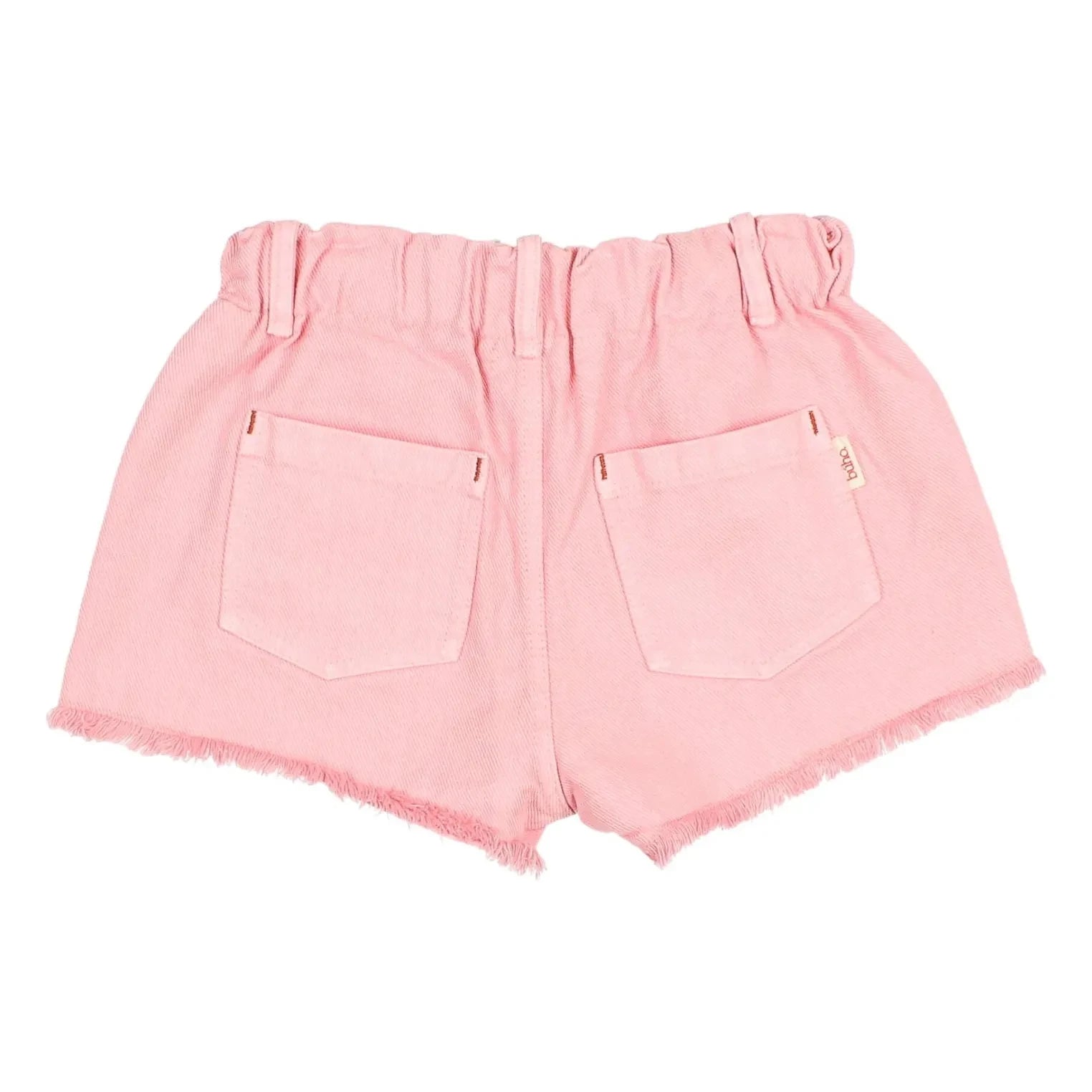 Búho - Fringed Denim Lyocell Shorts | Soft Pink