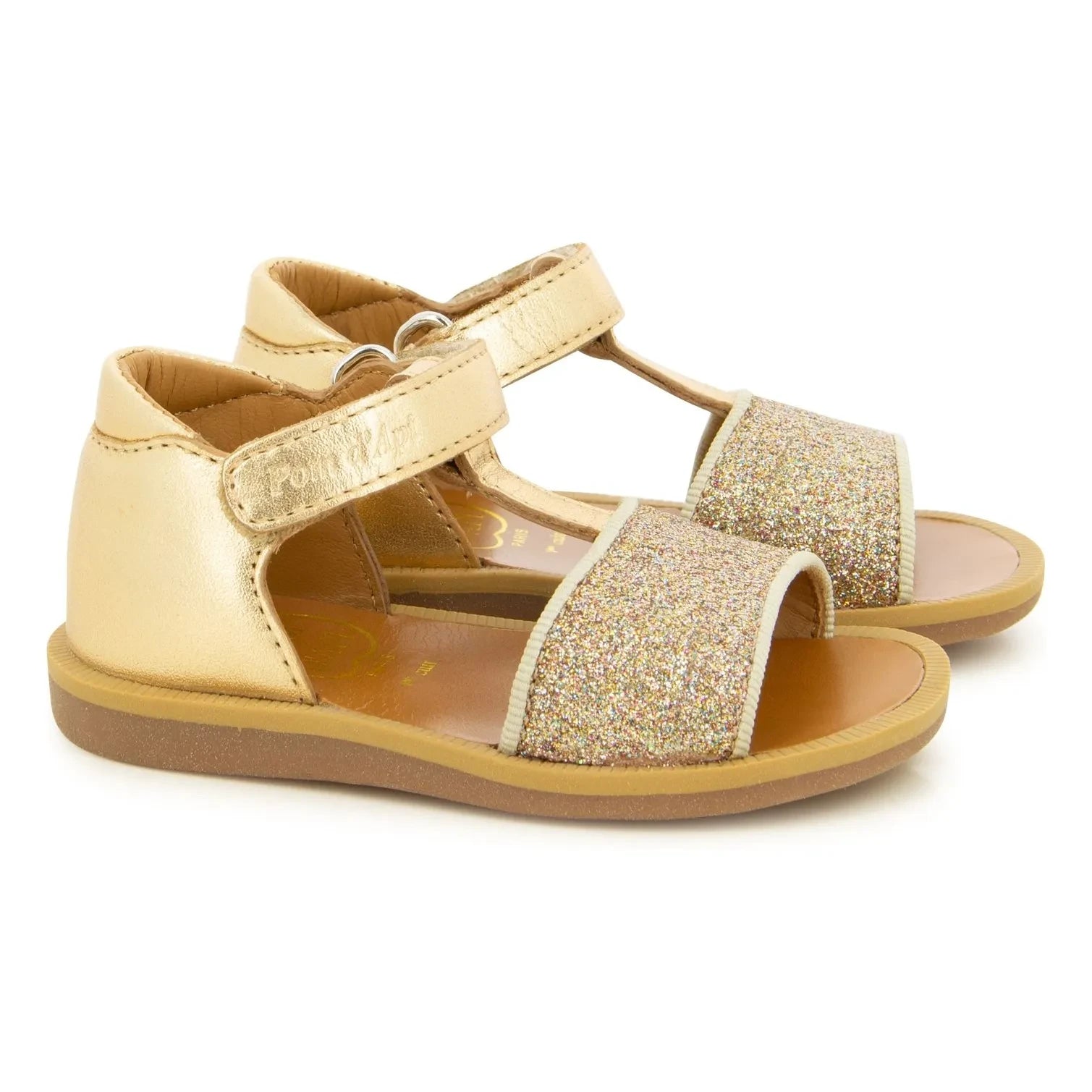 Pom d'Api - Poppy Easy Glitter Sandals | Gold
