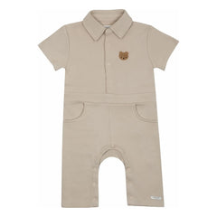 Donsje - Organic Cotton Bear Romper | Beige