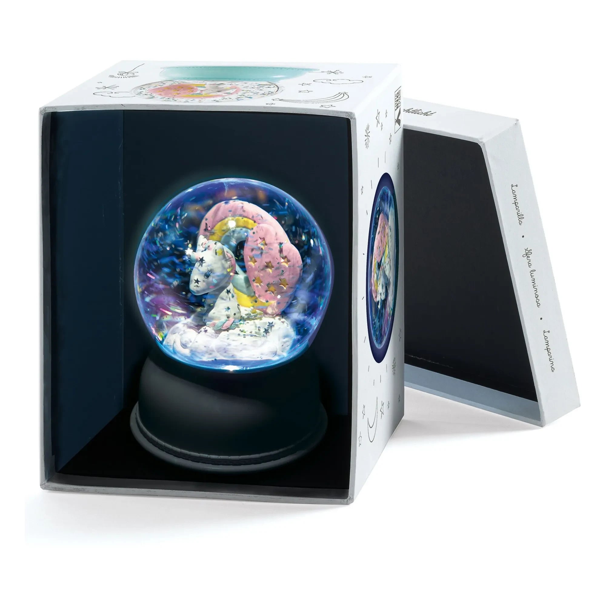 Djeco - Unicorn Snow Globe Night Light
