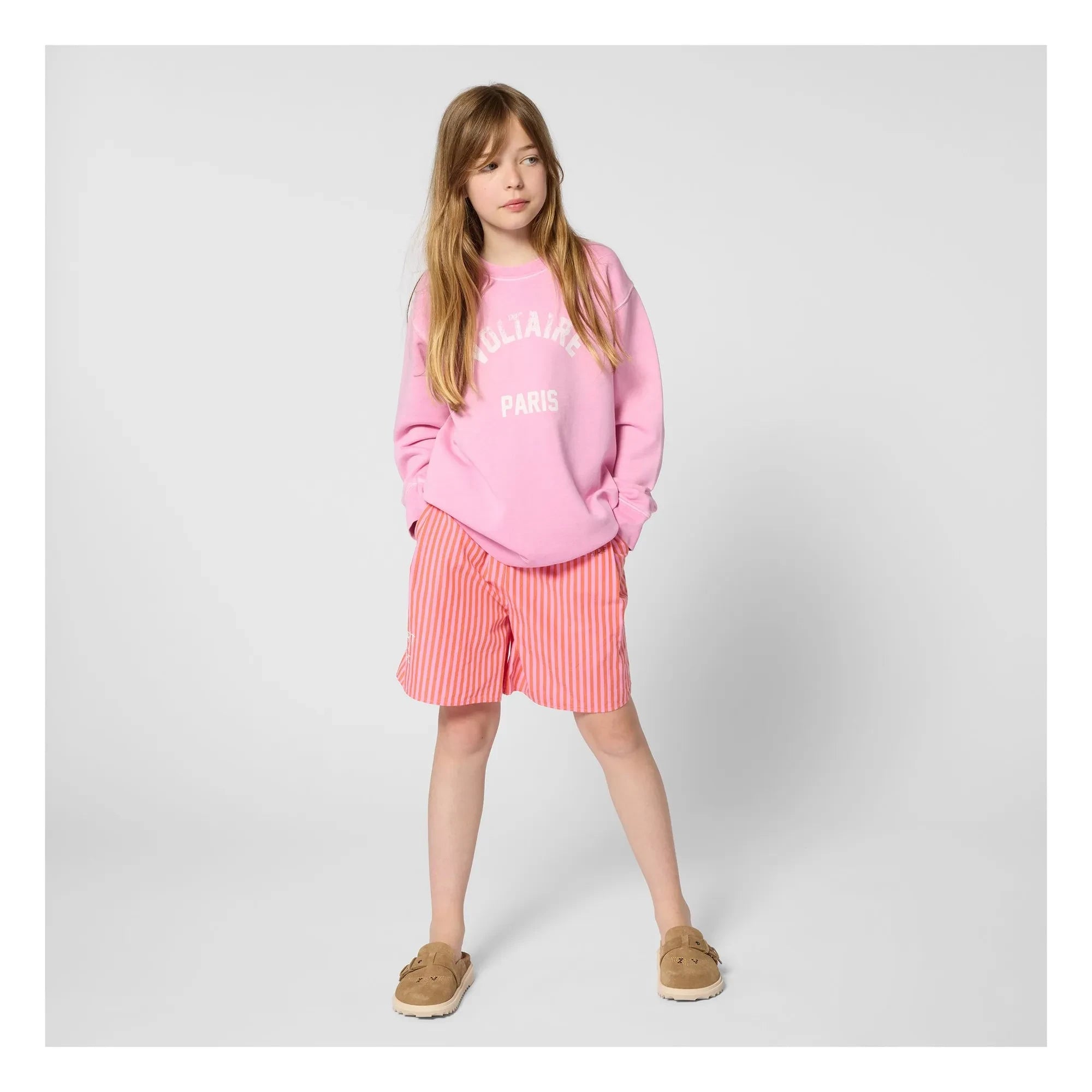 Zadig & Voltaire - Striped Elastic Waist Bermuda Shorts | Pink
