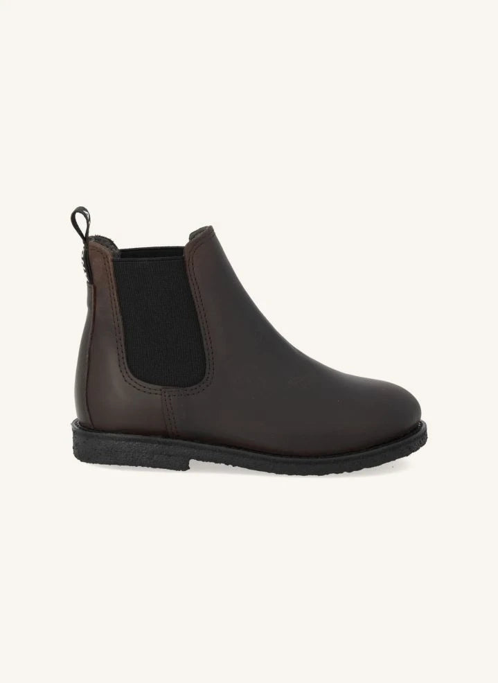 Angulus - Cross-Strap Chelsea Boots | Dark Brown
