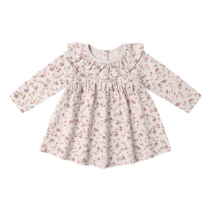 Quincy Mae - Organic Cotton Floral Dress | Lavender