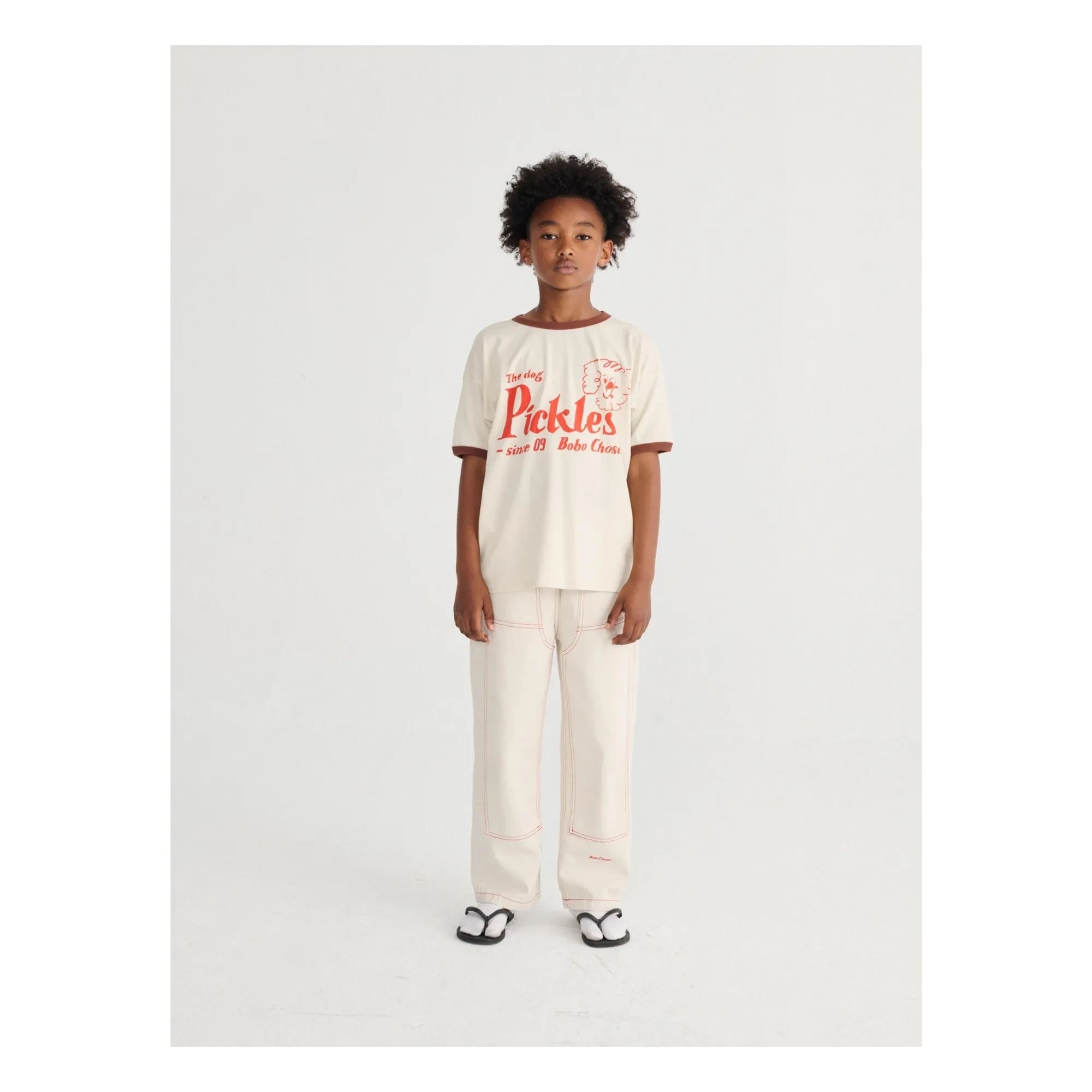 Bobo Choses - Organic Cotton Twill Panelli Pants | White