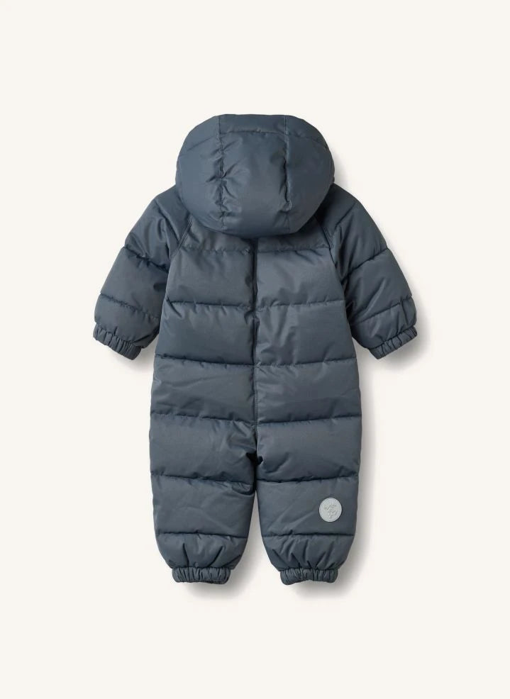 Wheat - Quilted Romper Made from Recycled Fibers | Grey Blue