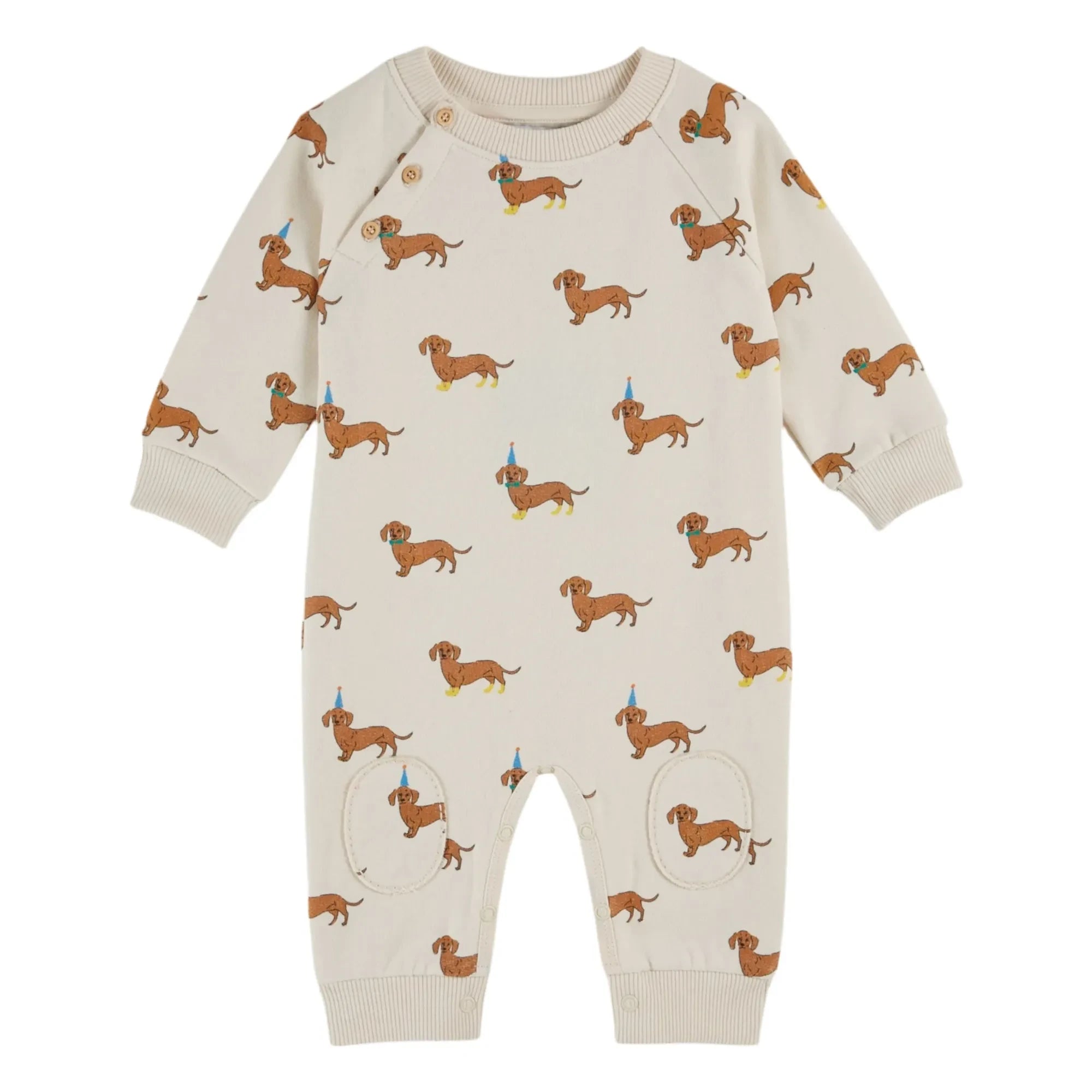 Emile et Ida - Organic Cotton Fleece Dog Jumpsuit | Ivory