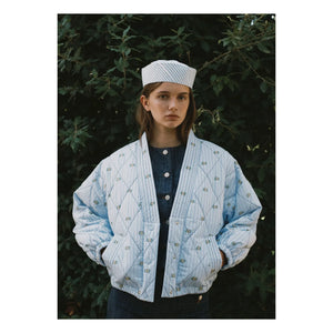 The Tiny Big Sister - Cotton Striped Jacket | Blue