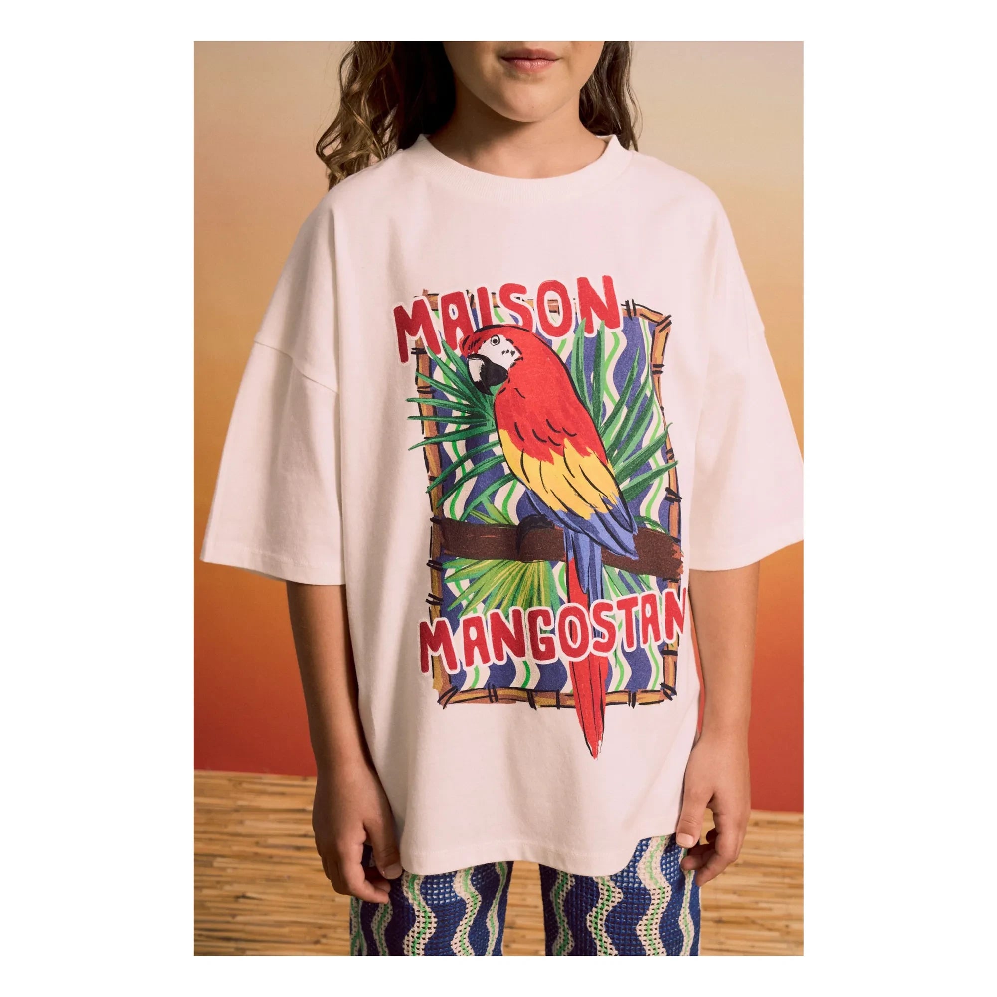Maison Mangostan - Parrot T-Shirt | White
