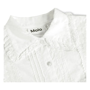 Molo - Reece Organic Cotton Ruffled Blouse | White
