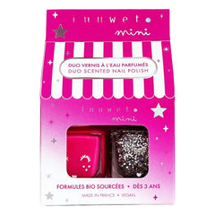 Inuwet - Bubble Gum-Vanilla Water-Based Polish Duo | Pink