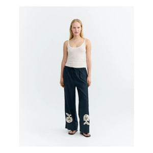Thinking Mu - Brigitte Fish organic cotton trousers | Navy Blue
