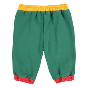 Bobo Choses - Organic Cotton Joggers with Color Blocks | Navy Blue