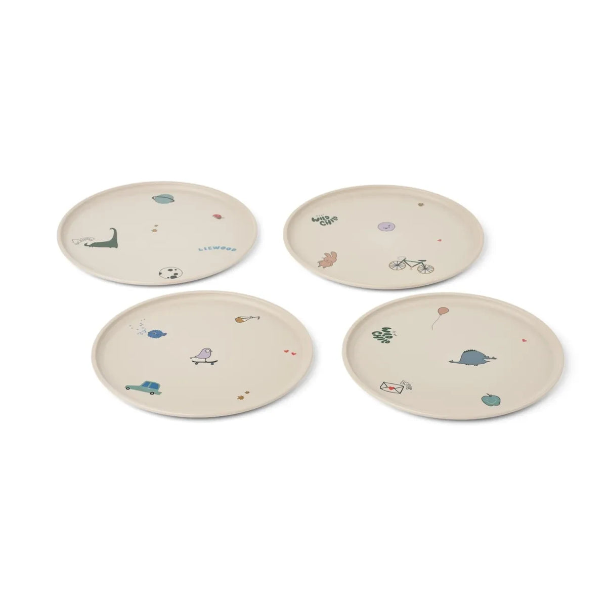 Liewood - Remco Plates - 4-piece Set | Tamtam/Sandy
